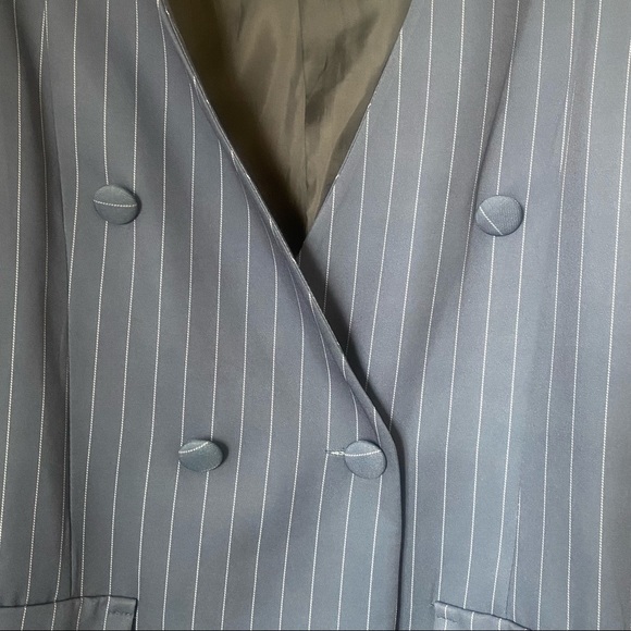 Boohoo double breasted pinstripe blazer - Picture 3 of 5